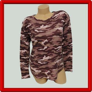 Pink Victoria's Secret Waffle Camo T-Shirt Top Tee